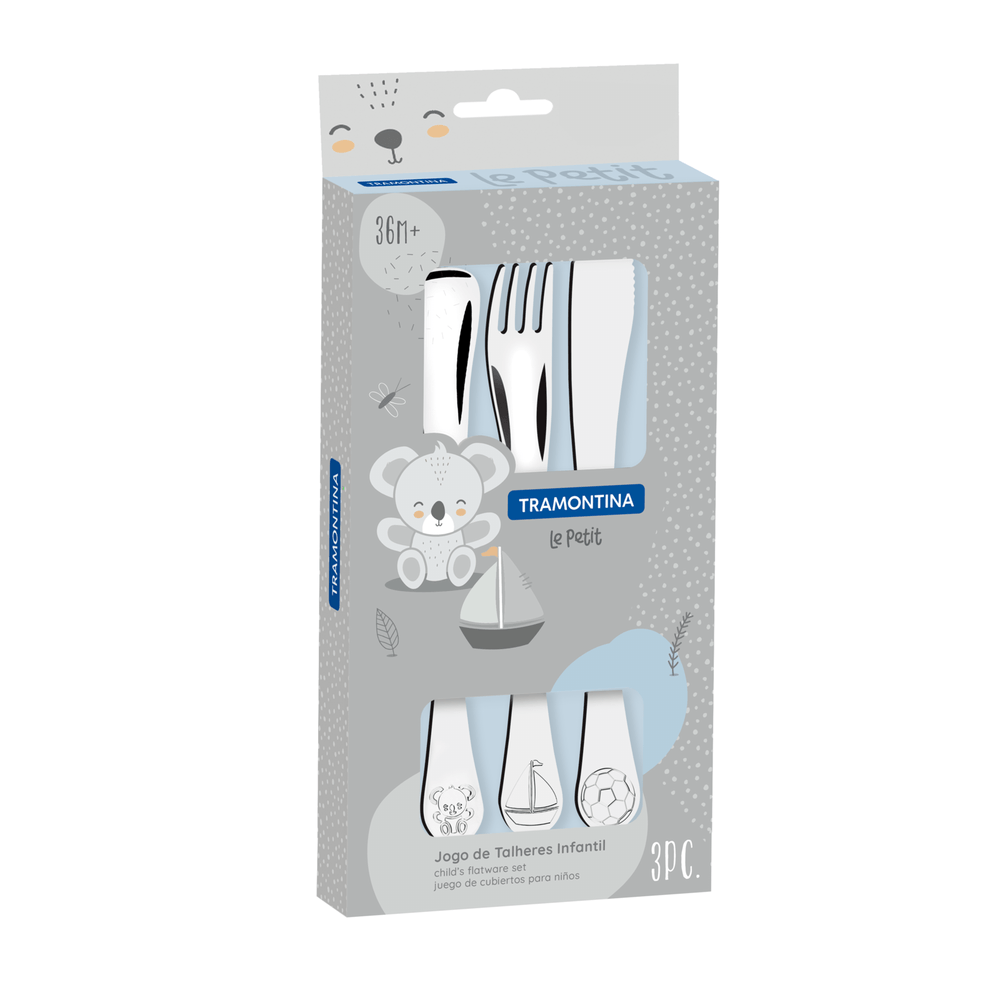 Juego de Cubiertos para Niños 3 Piezas - Tramontina Le Petit -10286245