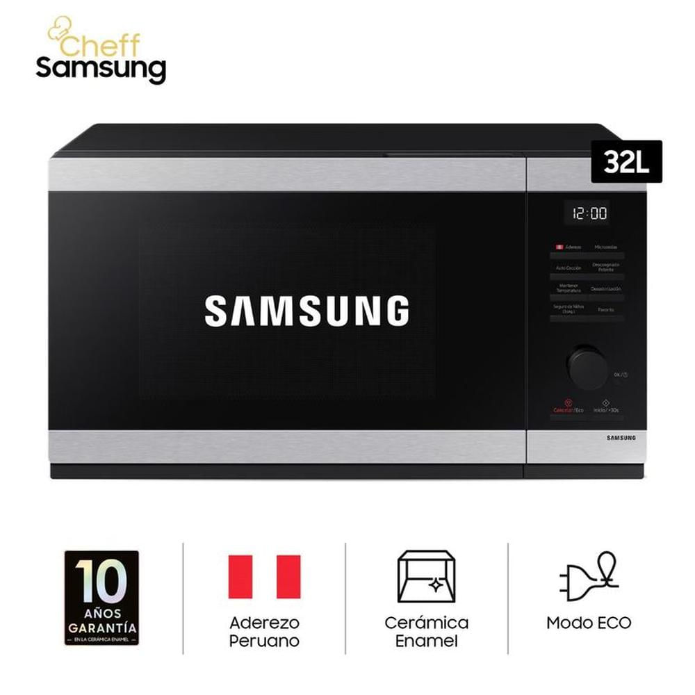 Microondas Samsung 32 Lts - Acero Inoxidable MS32DG4504ATPE