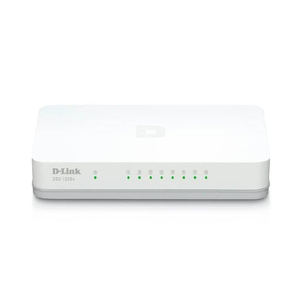 Switch D-Link DGS-1008A 8 RJ-45 10 100 1000 Mbps MDI MDIX CSMA CD