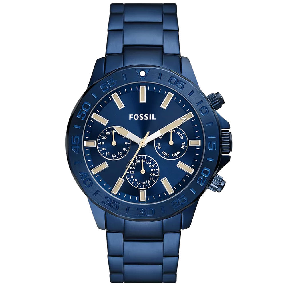 Reloj Fossil Bannon BQ2691 Multifuncional para Hombre Acero Inoxidable Azul