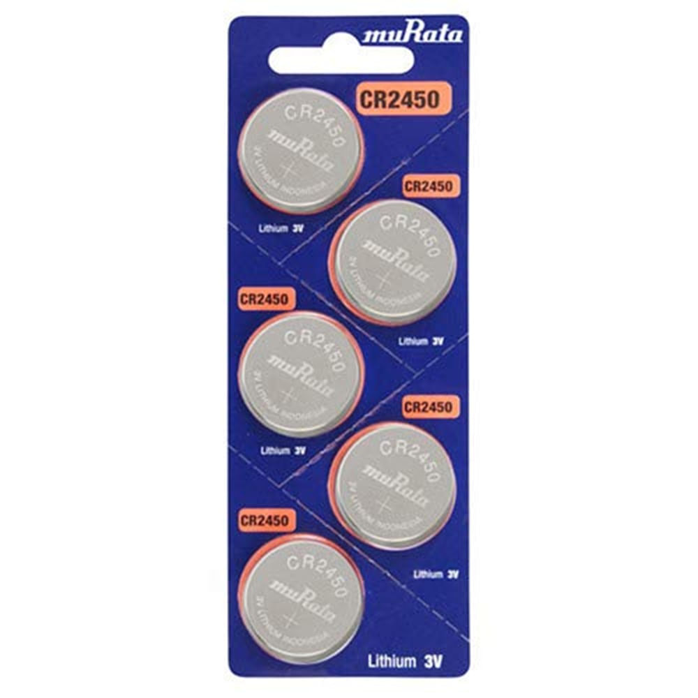 Pila Boton MURATA Cr2450 Litio. Blister de 05 pilas.