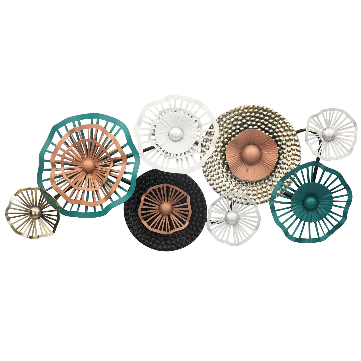 Escultura Metal Circulos Color 61 Cm