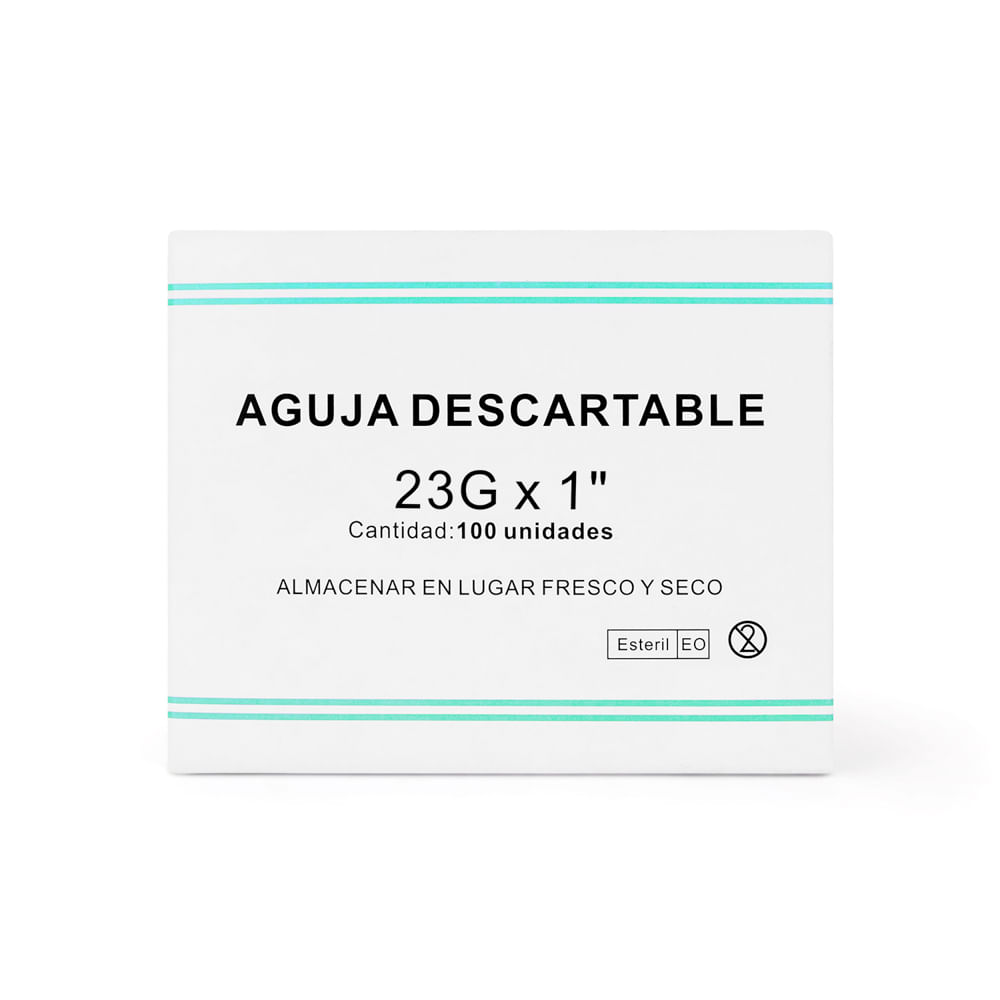Aguja Descartable 23 G X 1"" CAJA 100 UND
