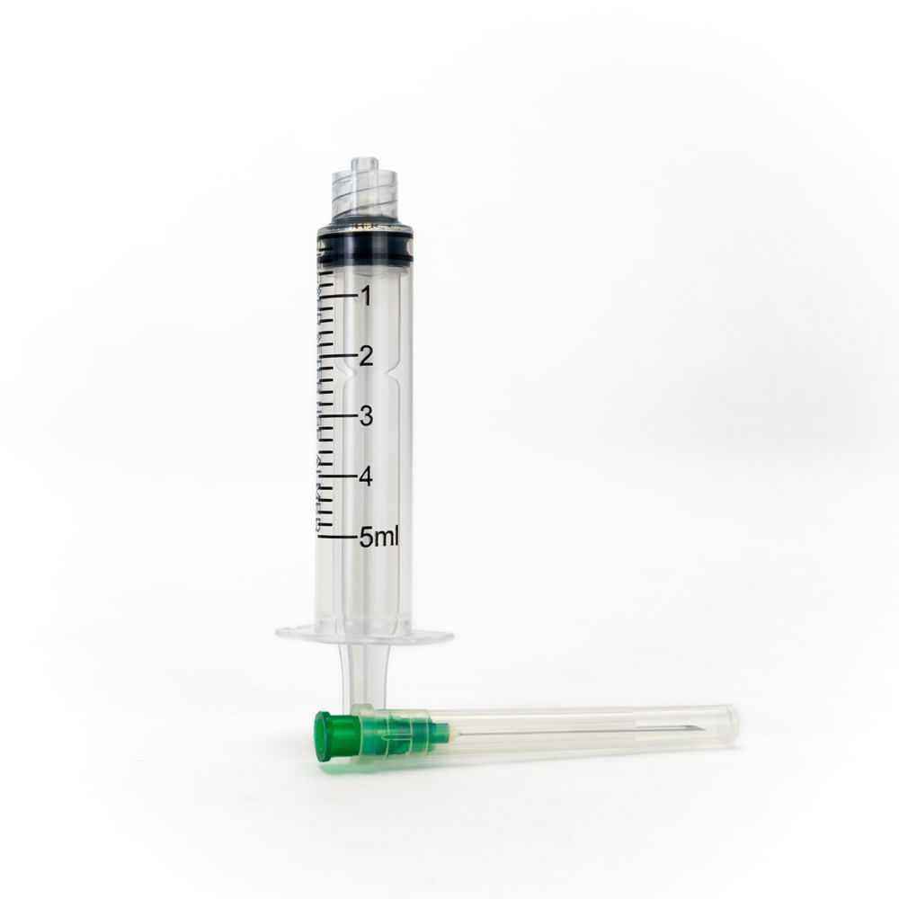 Jeringa Hipodérmica Estéril de 5 ML Aguja 21 G X 1 1/2 Jeringa Hipodérmica Estéril de 5 ML Aguja 21 G X 1 1/2