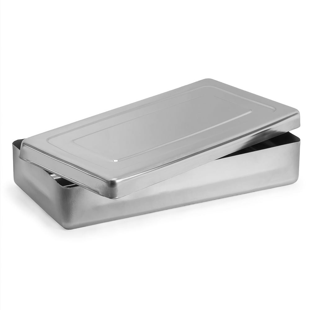 Caja para Instrumental Quirúrgico de Acero Inoxidable Mediana