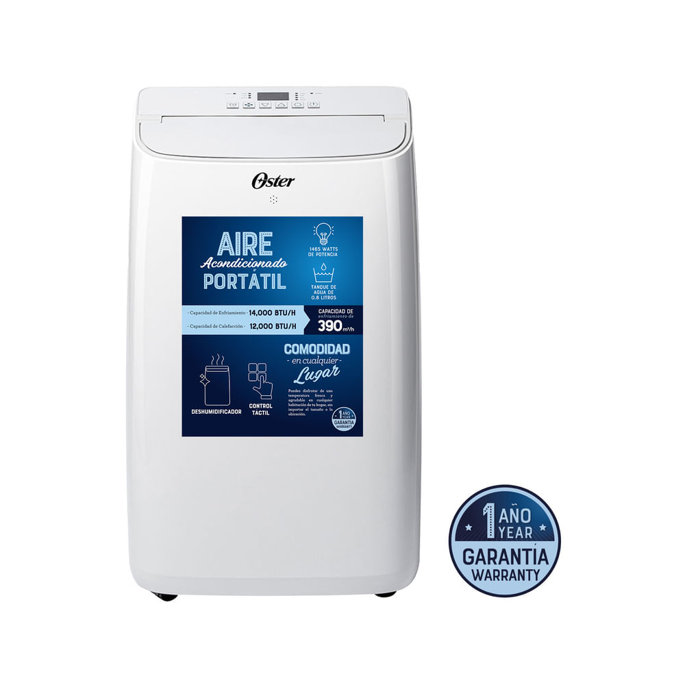 Aire Acondicionado Portátil Oster OS-PACPOR1412FWE Blanco