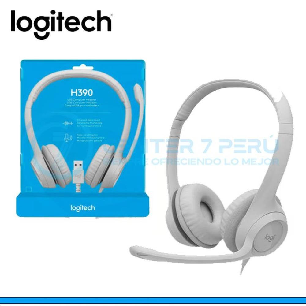 AUDIFONO CMICROF LOGITECH H390 USB NOISE CANCELLING WHITE AUDIFONO CMICROF LOGITECH H390 USB NOISE CANCELLING WHITE