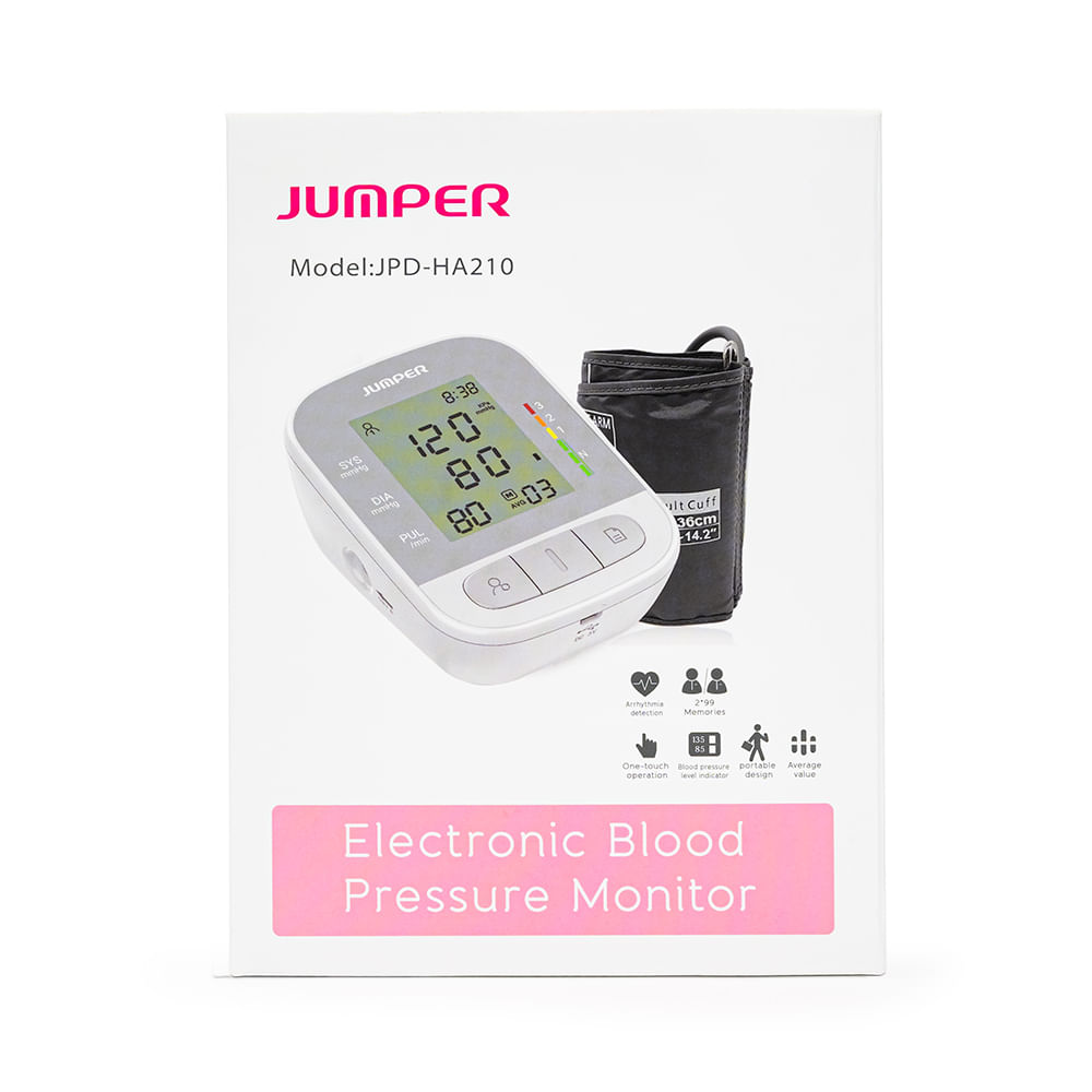 Tensiómetro Digital de Brazo Con Voz JUMPER JPD-HA210 Tensiómetro Digital de Brazo Con Voz JUMPER JPD-HA210