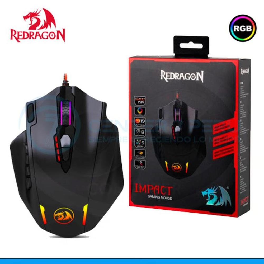MOUSE REDRAGON IMPACT M908 NEGRO MOUSE REDRAGON IMPACT M908 NEGRO