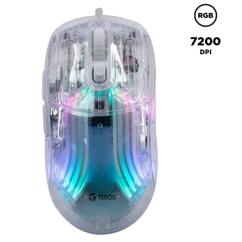 Mouse gamer TEROS TE-1216G, 2 botones, RGB| Oechsle.pe - Oechsle