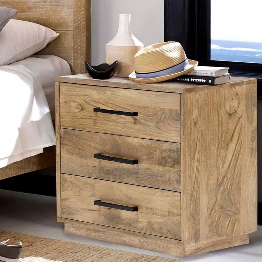 Velador Vengi amplio de 3 cajones - Villa Hogar Velador Vengi amplio de 3 cajones - Villa Hogar