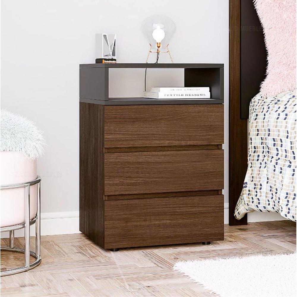 Velador bruss wengue con cubo negro - Villa hogar Velador bruss wengue con cubo negro - Villa hogar