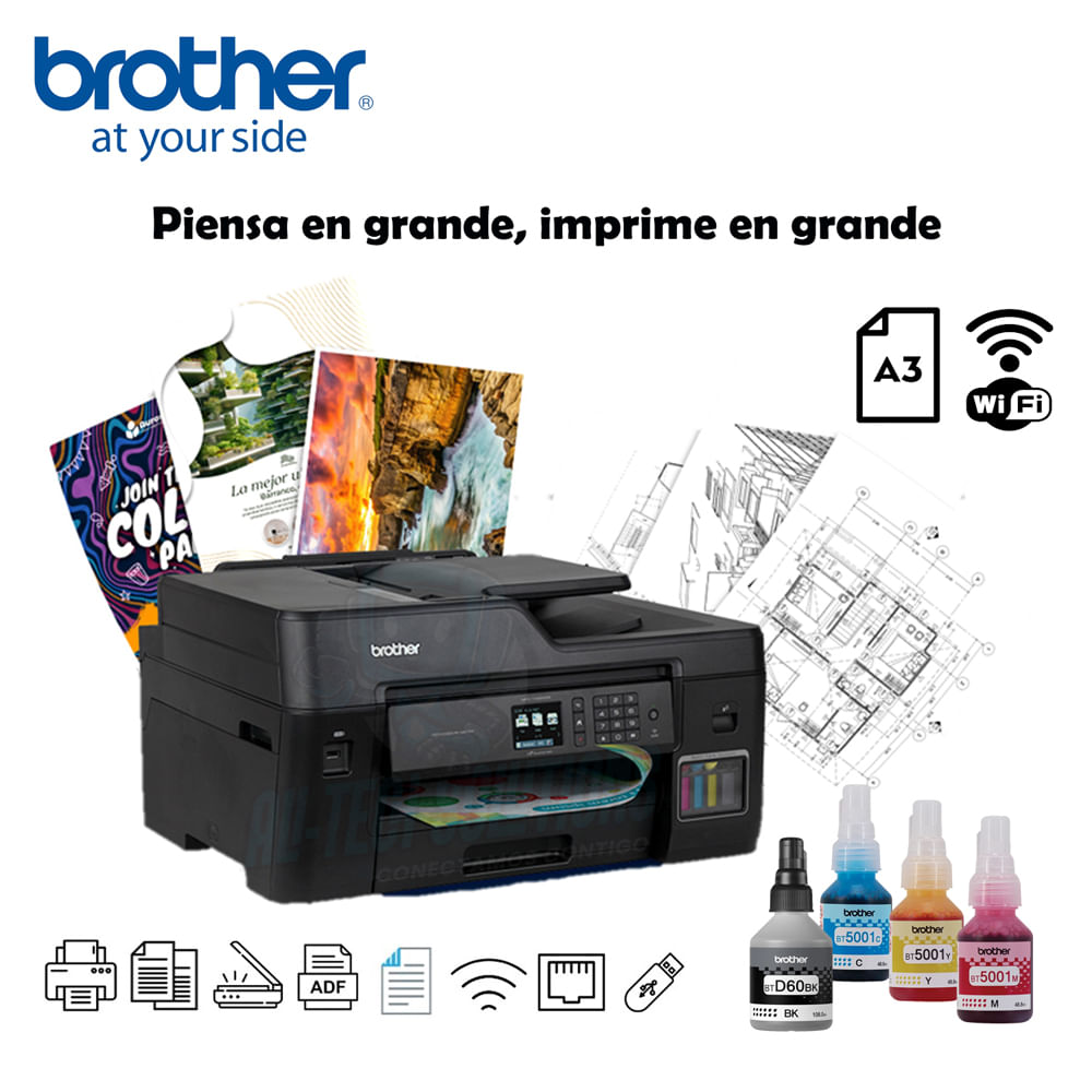 IMPRESORA BROTHER MULTIFUNCIONAL MFC-T4500DW - A3 IMPRESORA BROTHER MULTIFUNCIONAL MFC-T4500DW - A3