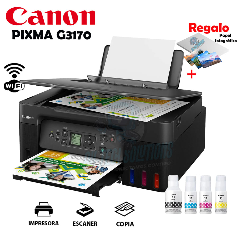 IMPRESORA MULTIFUNCIONAL CANON PIXMA G3170 WIFI