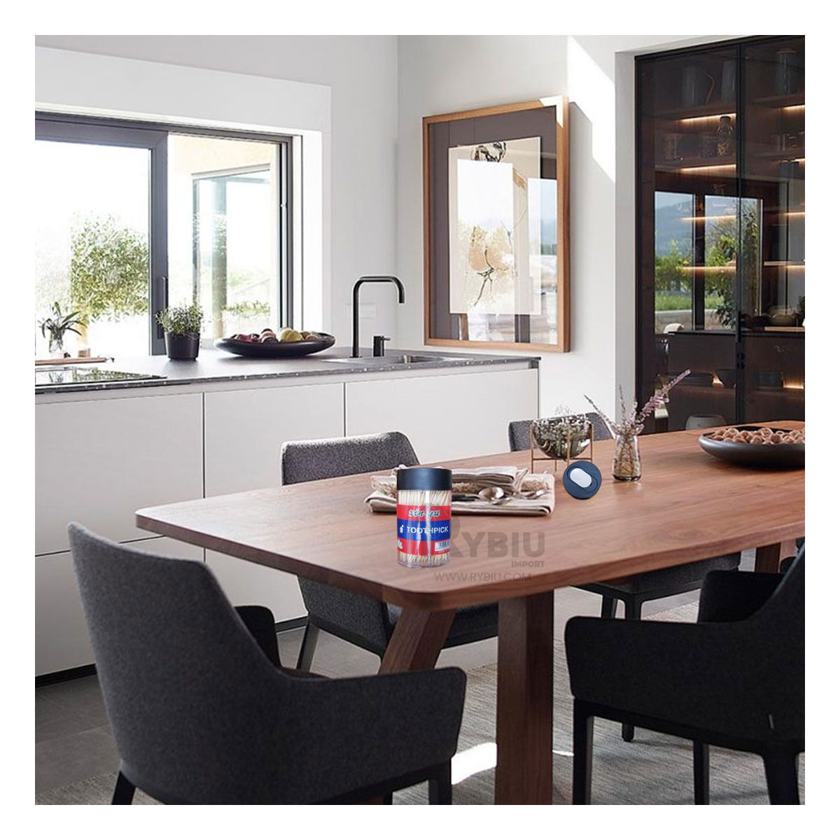 Set Duo de Palillos Degradables en Negro Y+Papel de Regalo