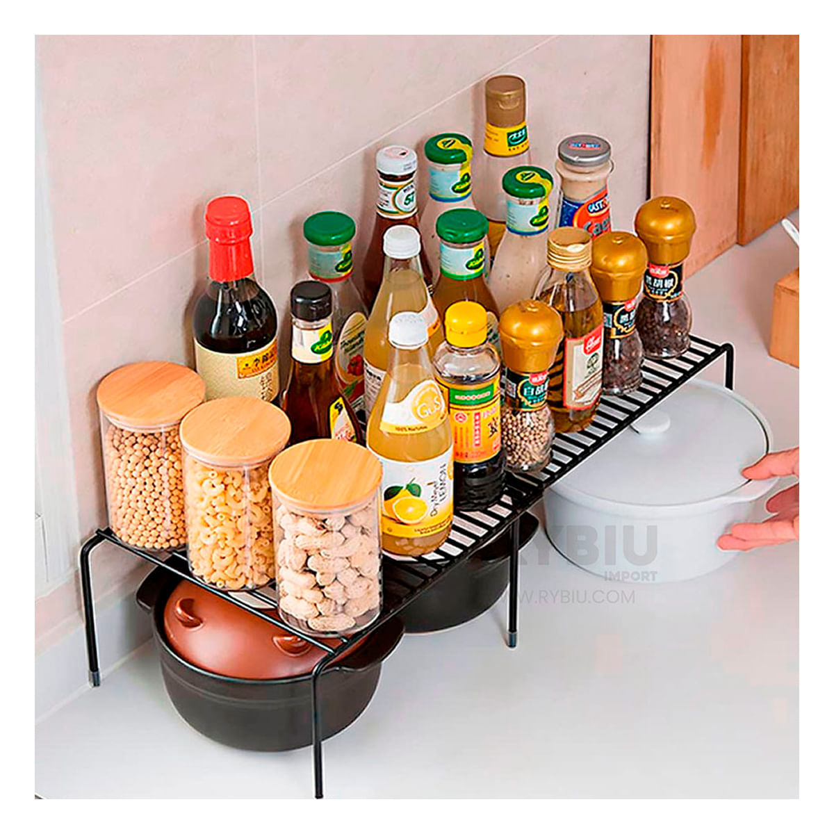 Separador Practico y Cajonero de 6 Soportes Negro Y+Agendita