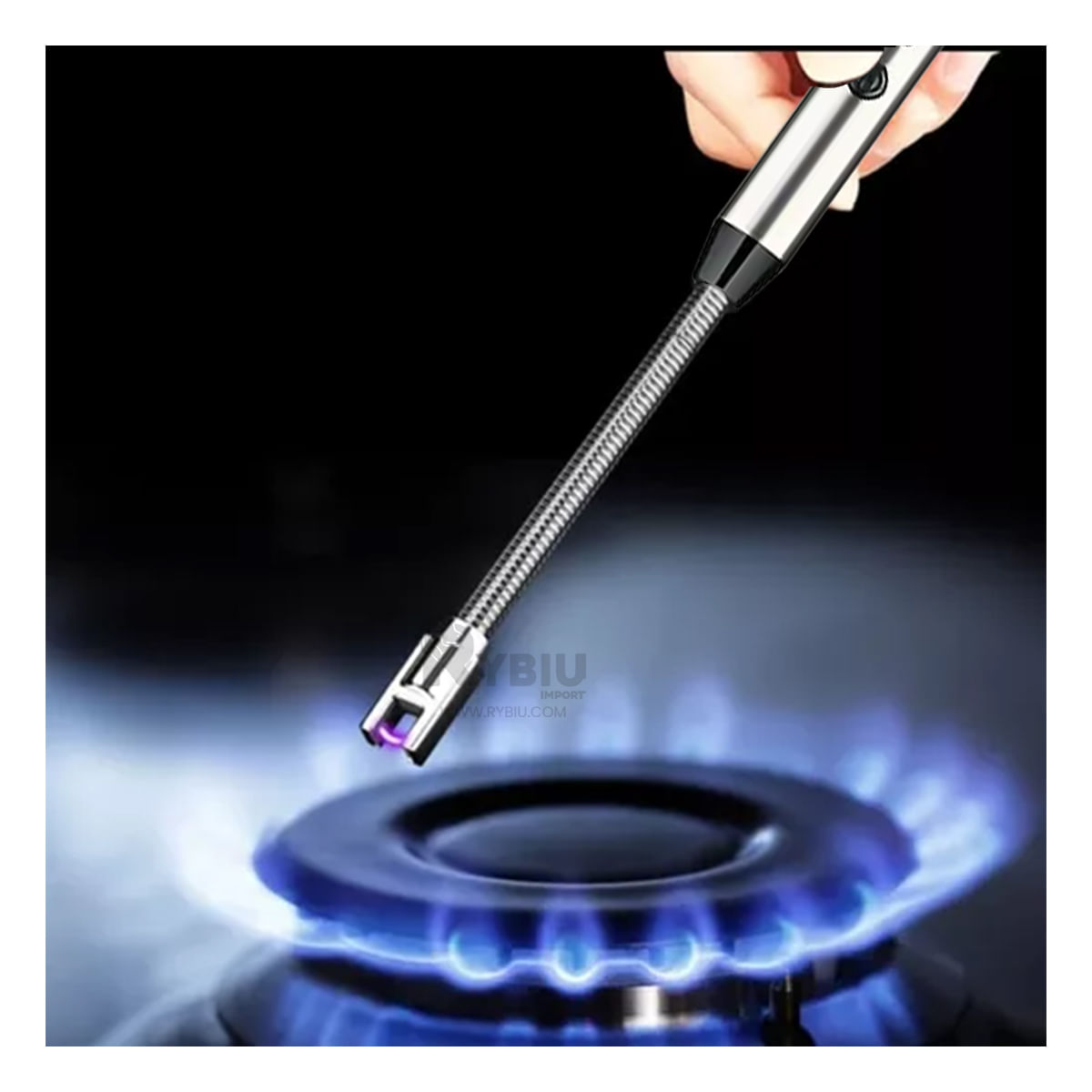 Encendedor de Diseño Moderno en Color Plateado Y+Stickers