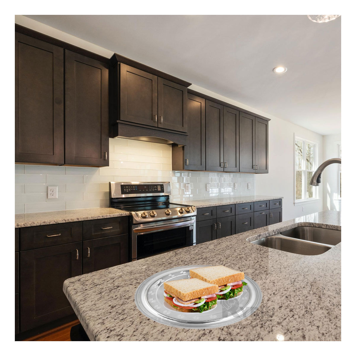 Bandeja Inoxidable 40x40 cm de Acero Y+Papel de Regalo