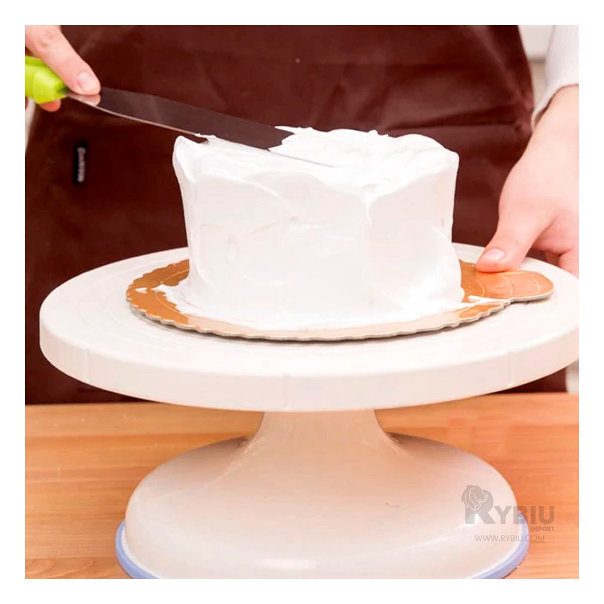 Base para Preparación de Tartas en Color Blanco Y+Stickers