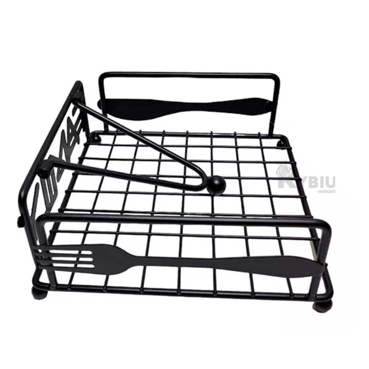 Servilletero Util en Tono Negro Y+Stickers