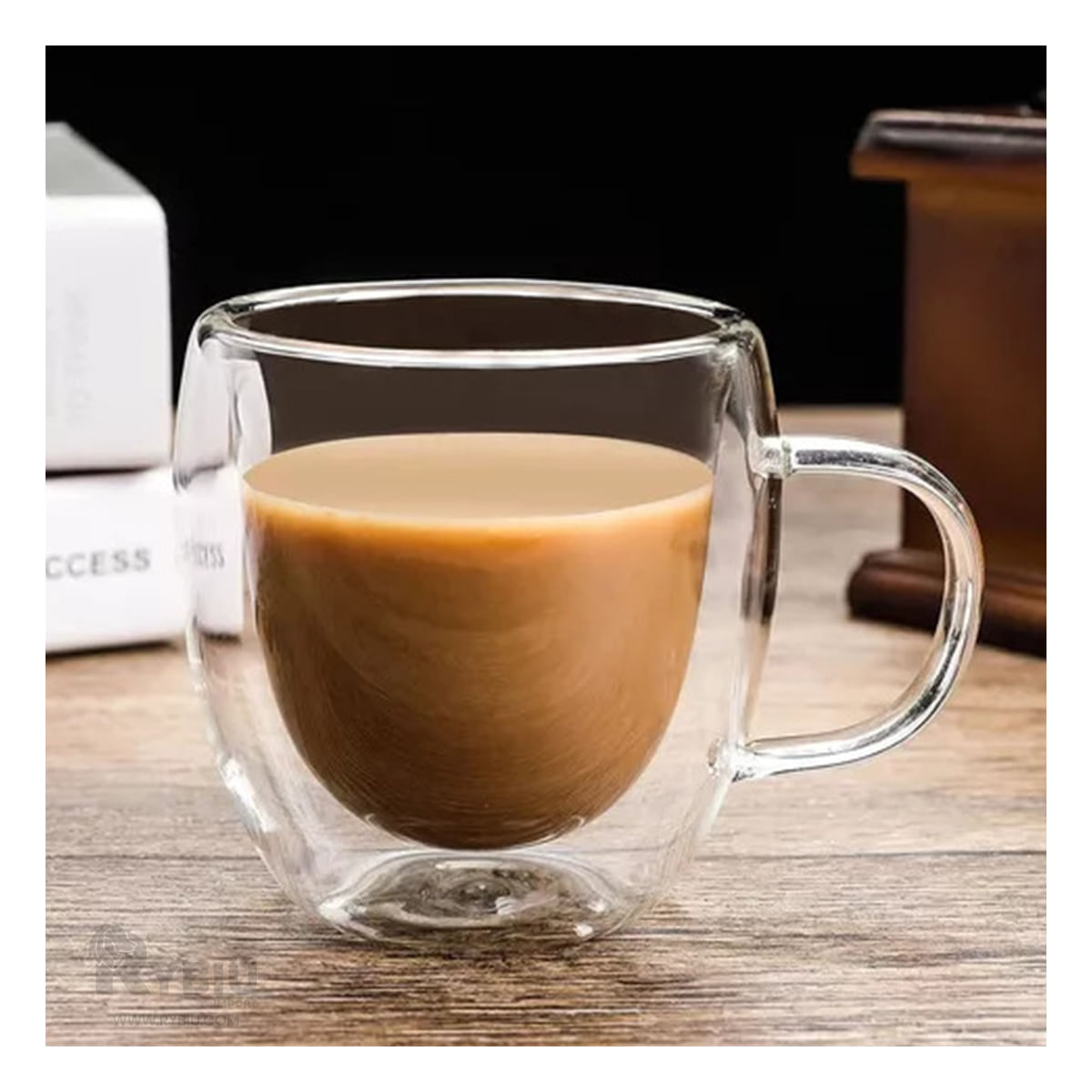 Taza de Doble Capa Duradera de Color Transparente