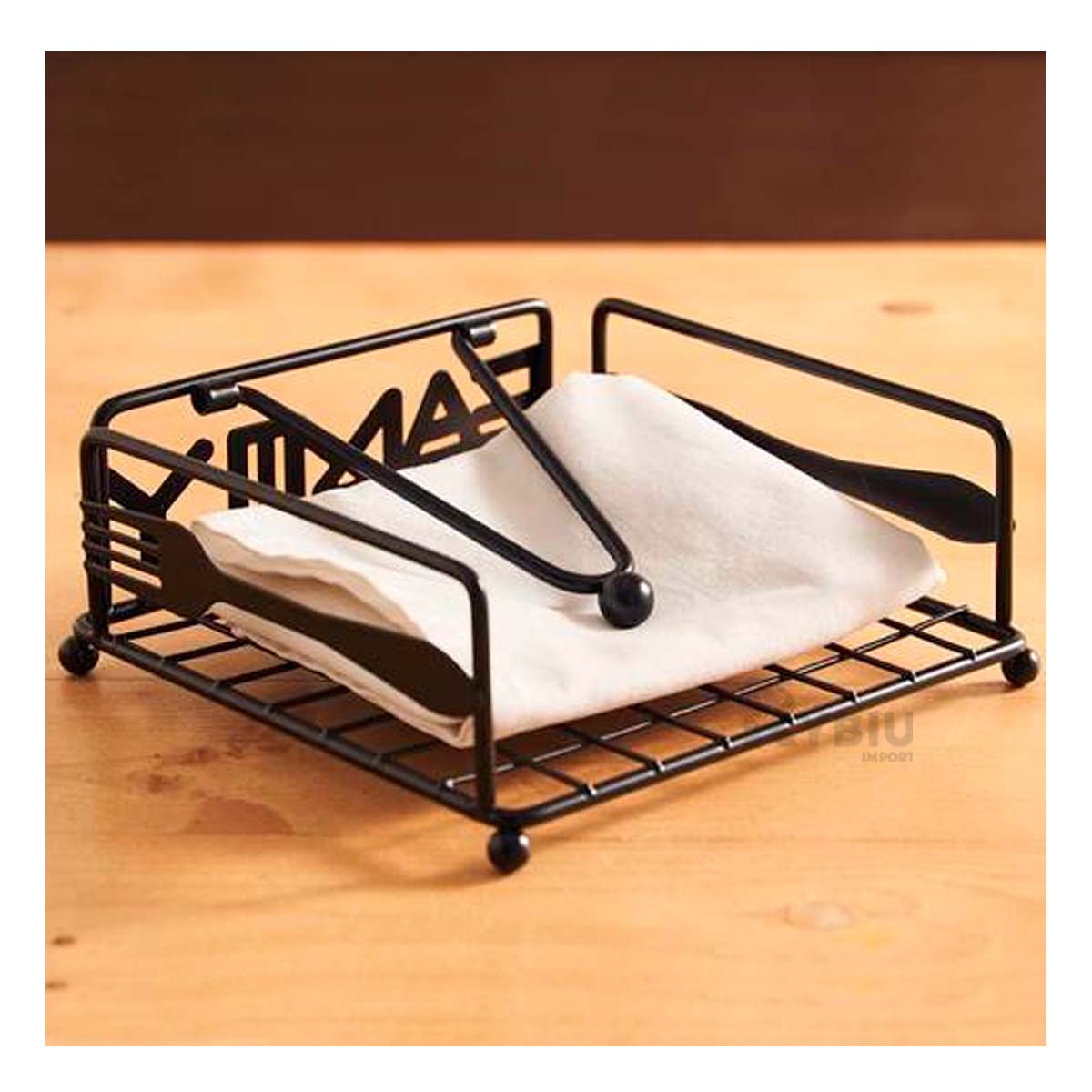 Servilletero para Restaurante Negro Y+Agendita