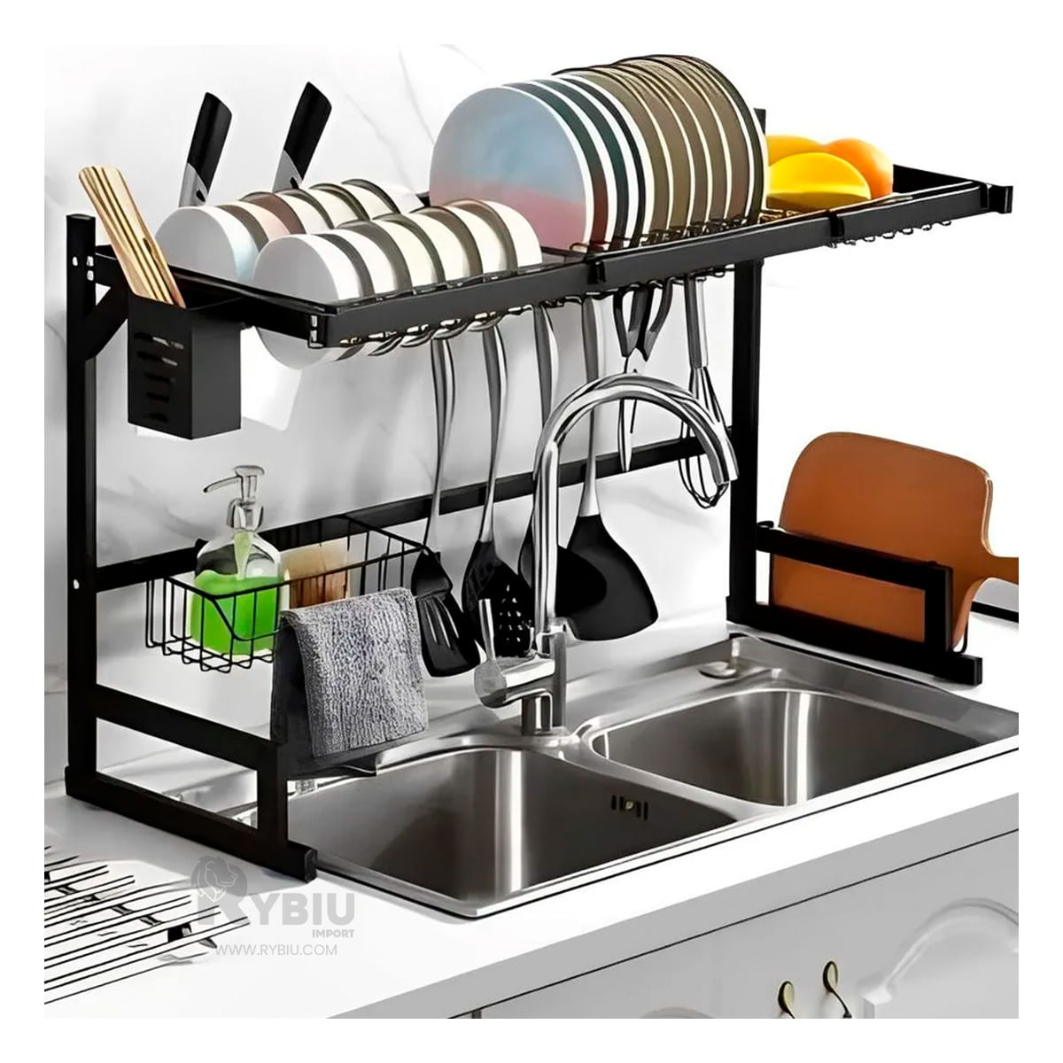 Escurridor para Cubiertos de 65 cm Negro Y+Papel de Regalo