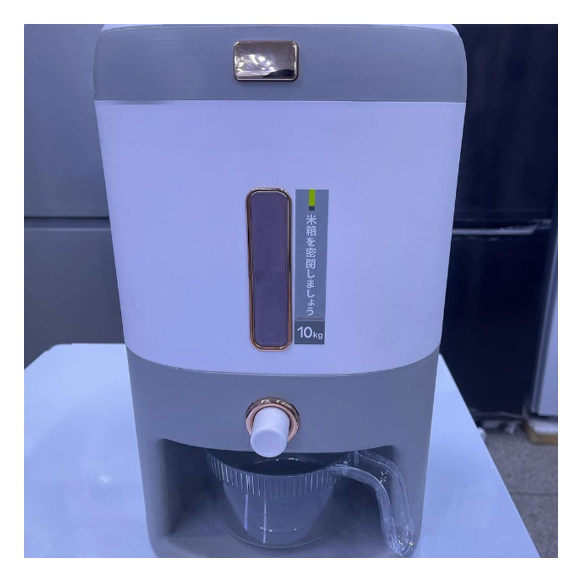 Dispensador de 10 kg Color Plomo Y+Stickers