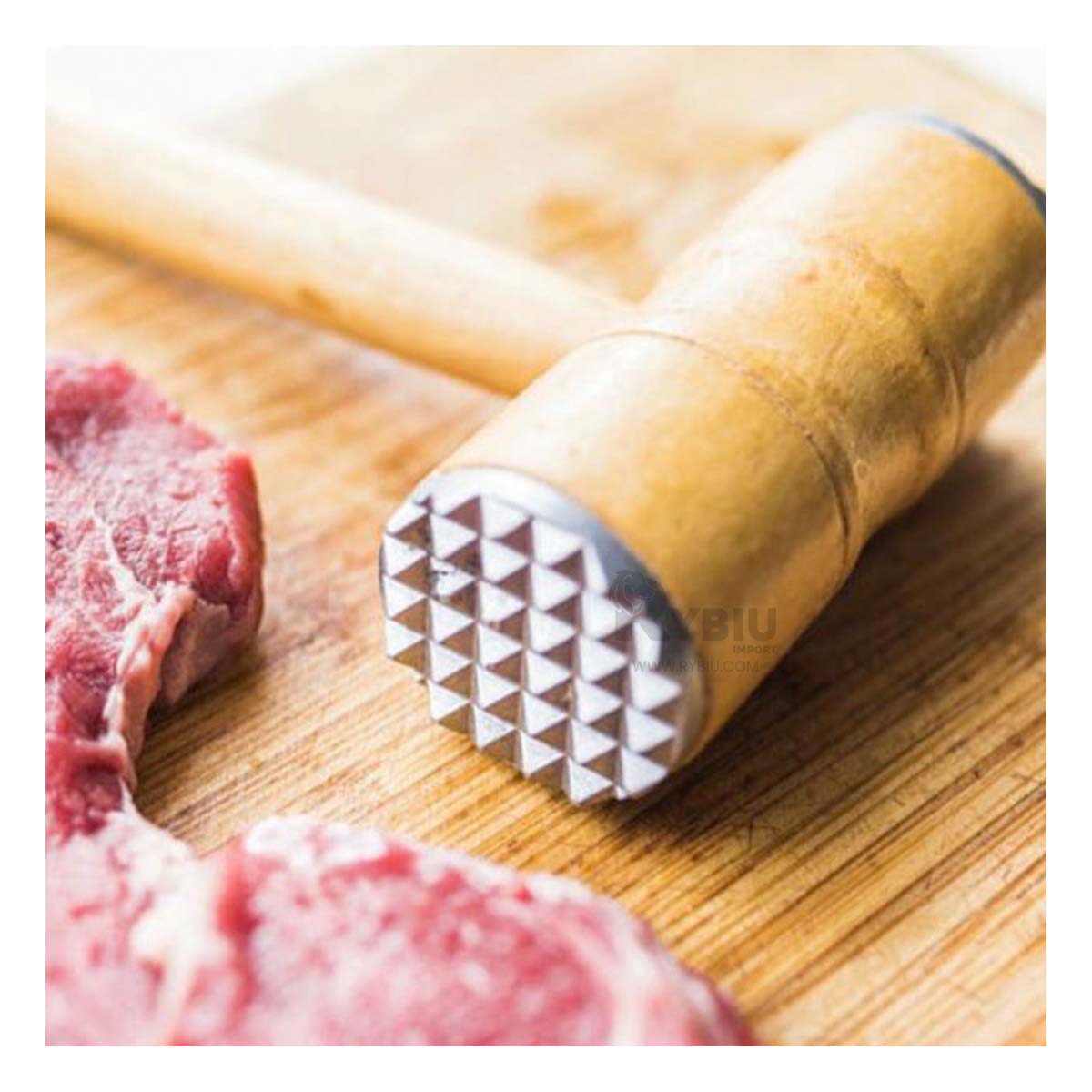 Martillo Compacto para Cocina de Madera Y+Stickers