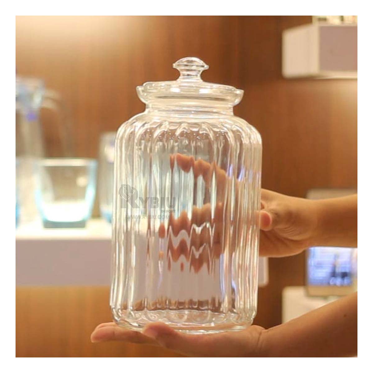 Frasco Sellado para el Hogar Transparente Y+Stickers