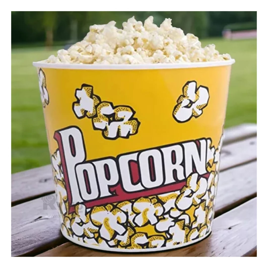 Cubeta Vaso Popcorn Delgado en Color Amarillo