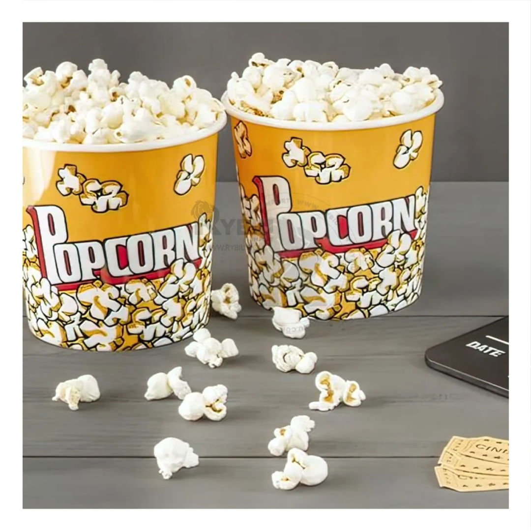 Cubeta de Cilindro Palomitas en Amarillo Y+Papel de Regalo