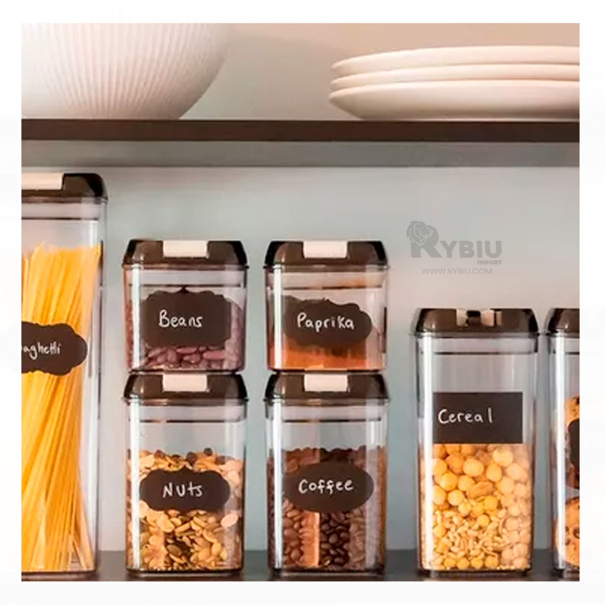 Contenedor de Pack 5 Frascos con Negra Y+Papel de Regalo