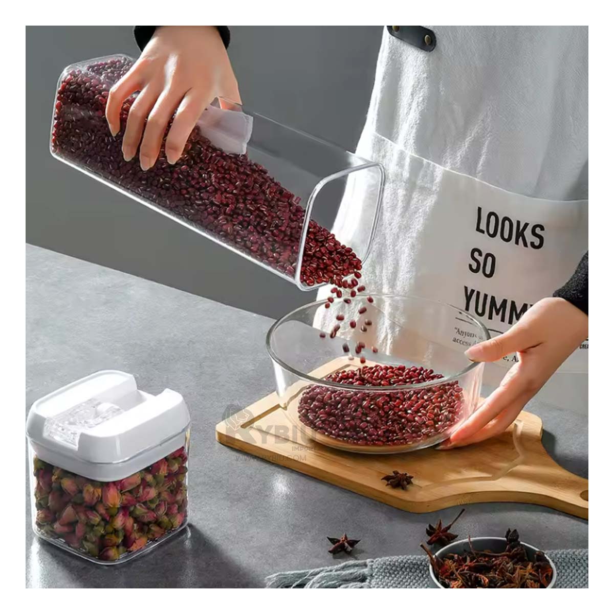 Contenedores de Alimentos con Tapa Blanca Y+Papel de Regalo