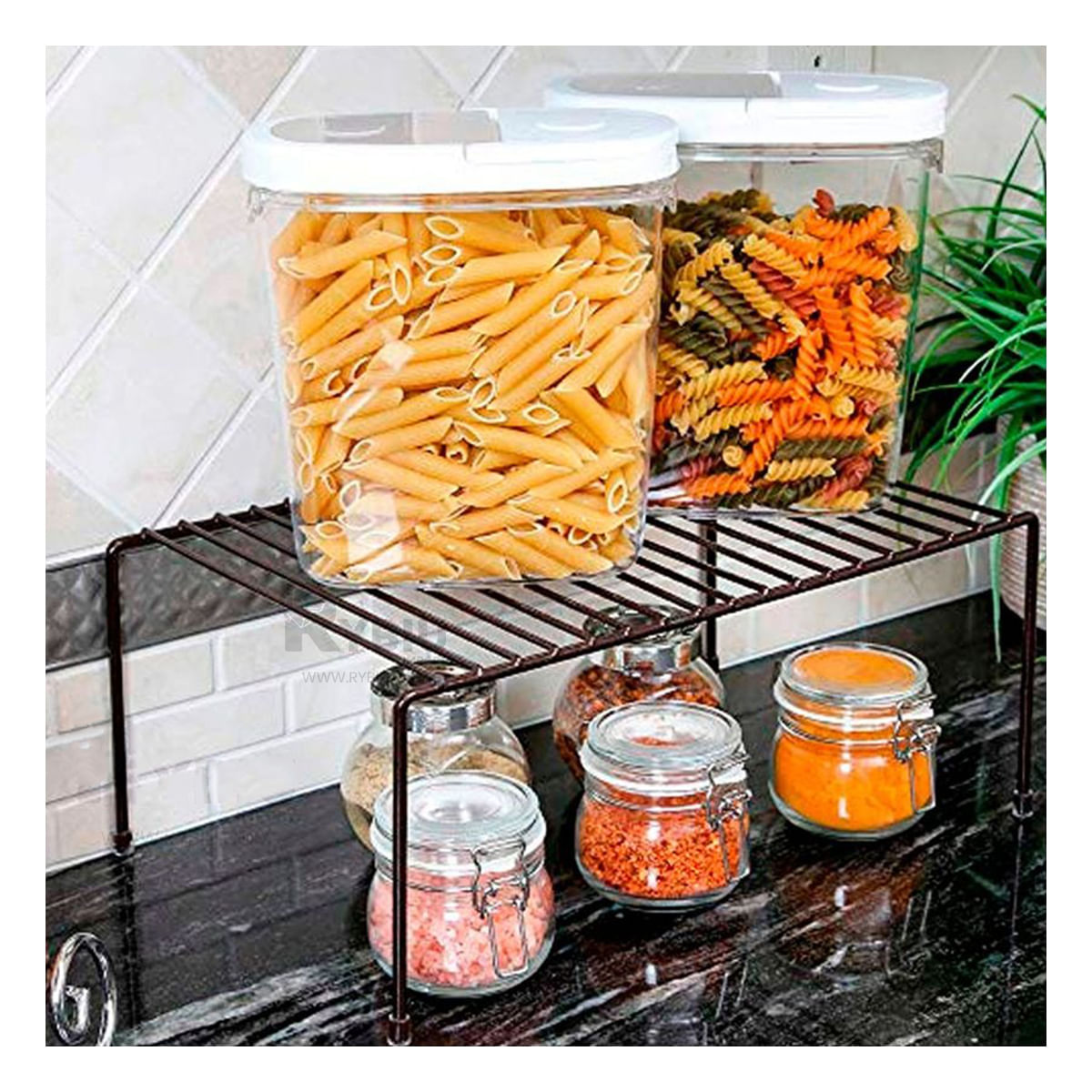 Separador de Gaveta Expandible de 4 Patas en Color Negro