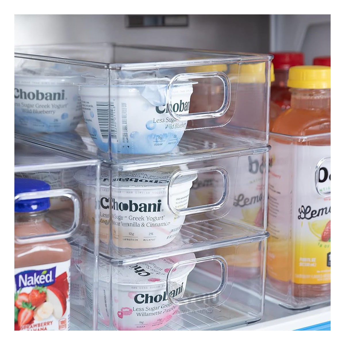 Bandeja para Almacenar Alimentos en Transparente Y+Stickers