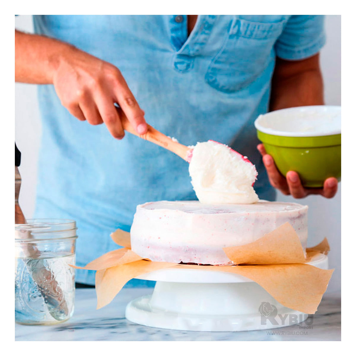 Base para Adornar Tortas en Color Blanco Y+Papel de Regalo