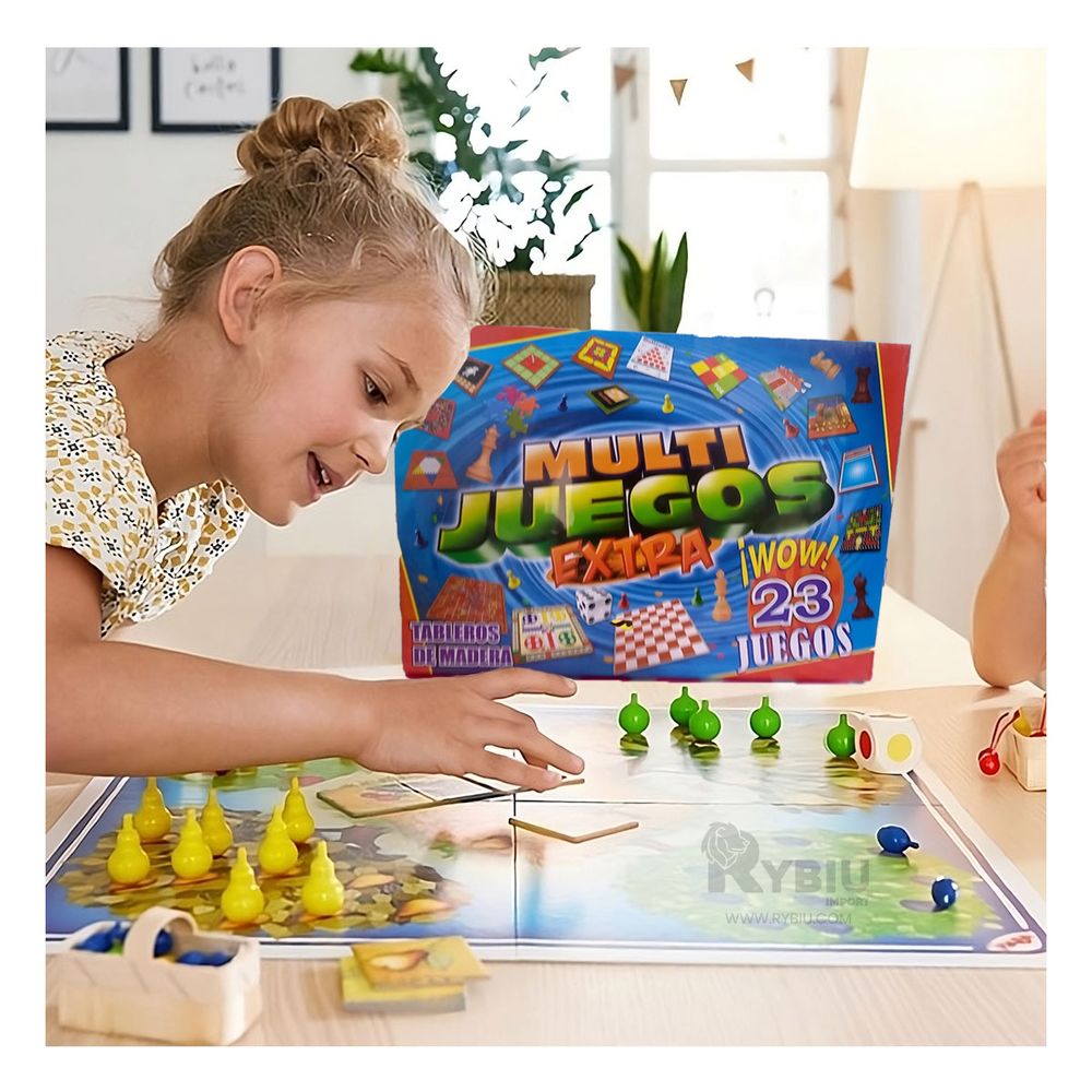 Juego de Mesa Funcional Familiar con 23 Juegos Multicolor Juego de Mesa Funcional Familiar con 23 Juegos Multicolor
