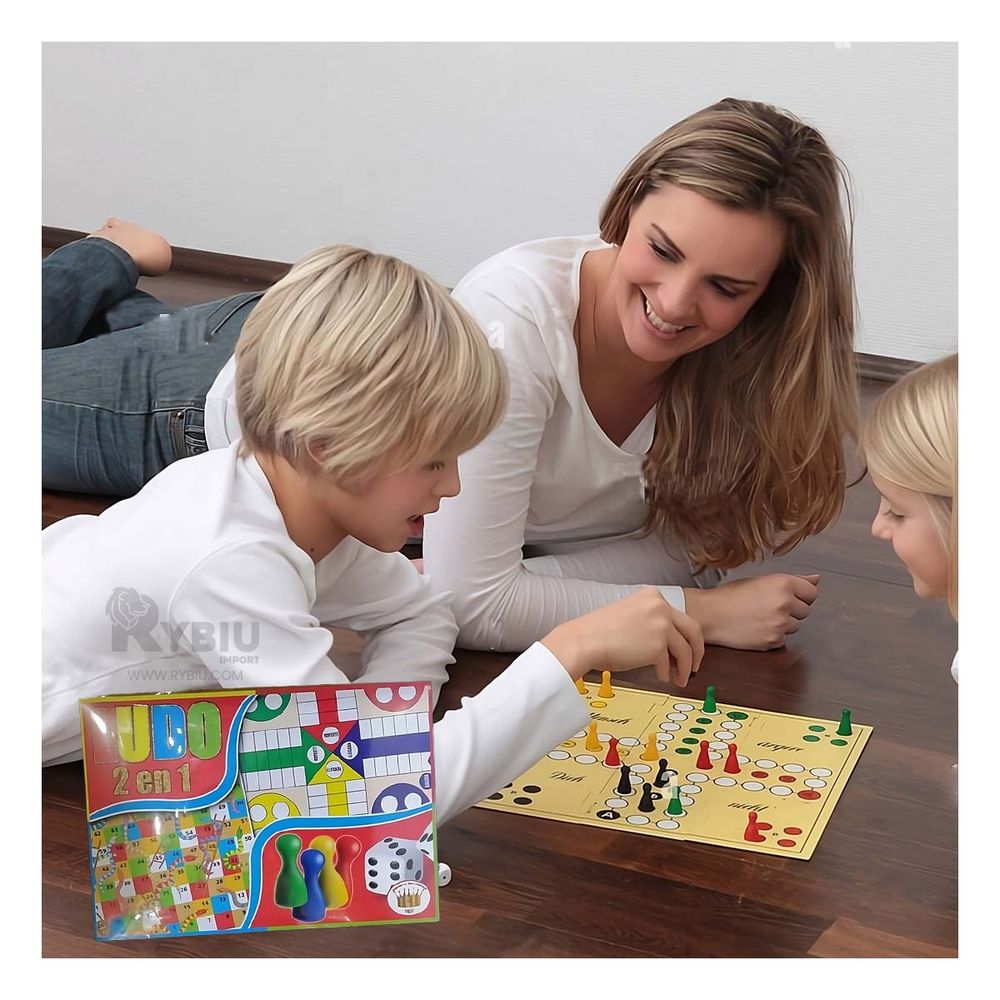Juego de Mesa Ludo Rectangular Familiar en Multicolor Juego de Mesa Ludo Rectangular Familiar en Multicolor