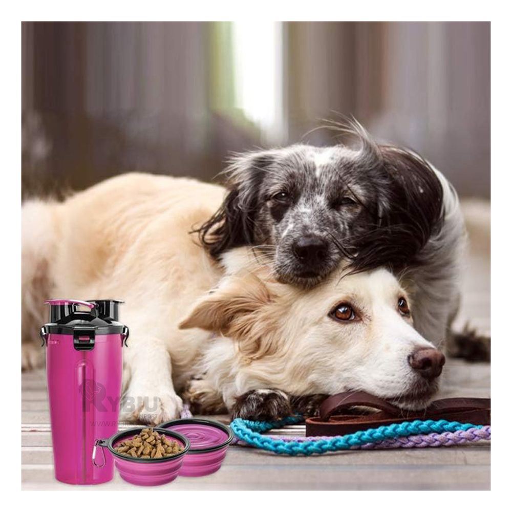 Bebedero Portatil para Mascota Color Rosado Bebedero Portatil para Mascota Color Rosado