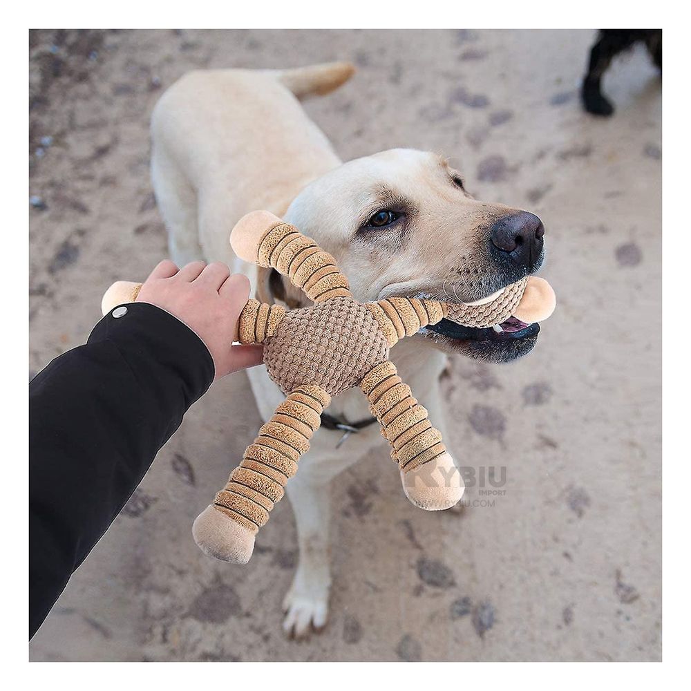 Peluche de Oso para Mascota con Sonido Color Mostaza Peluche de Oso para Mascota con Sonido Color Mostaza