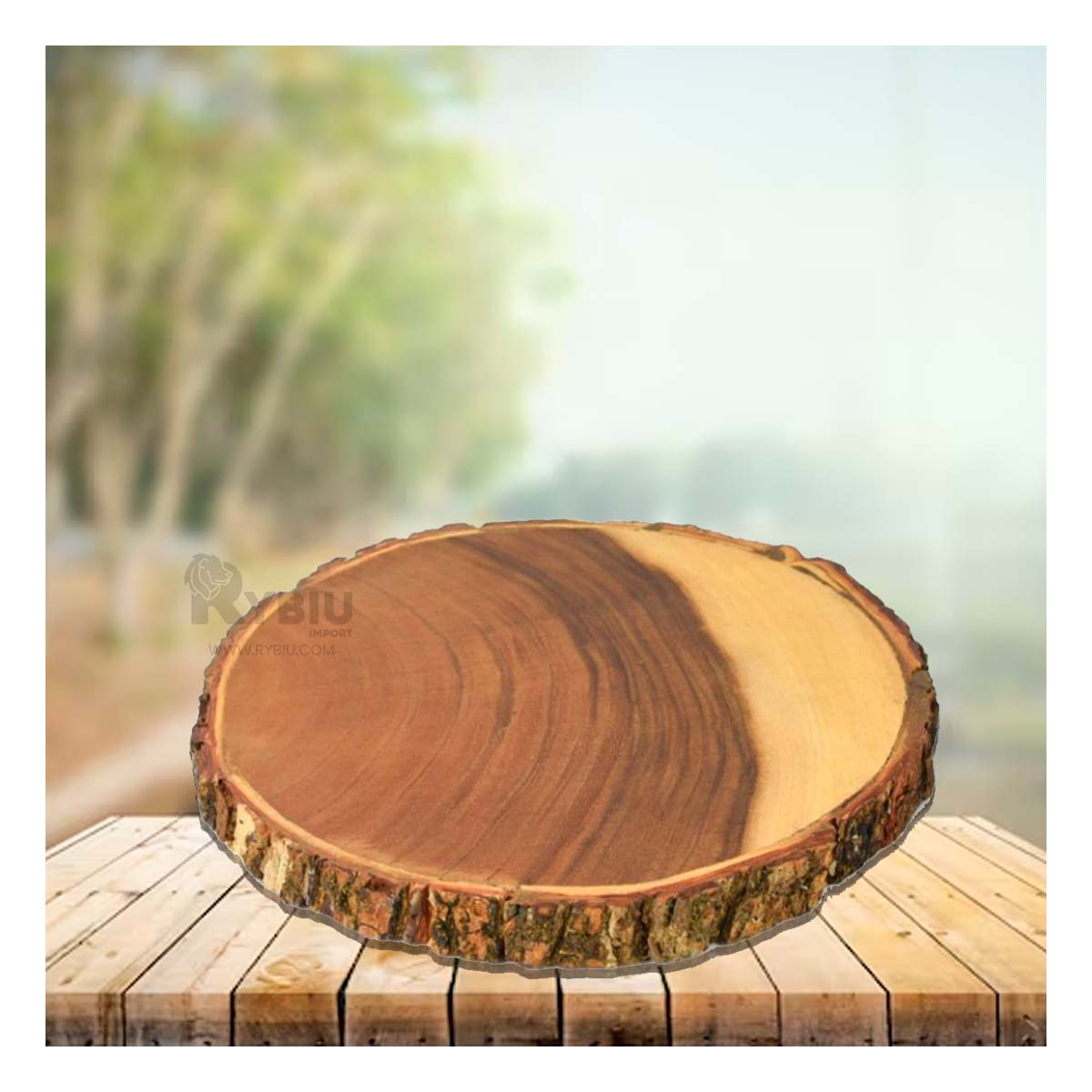 Bandeja Minimalista para Frutas de Madera Y+Stickers