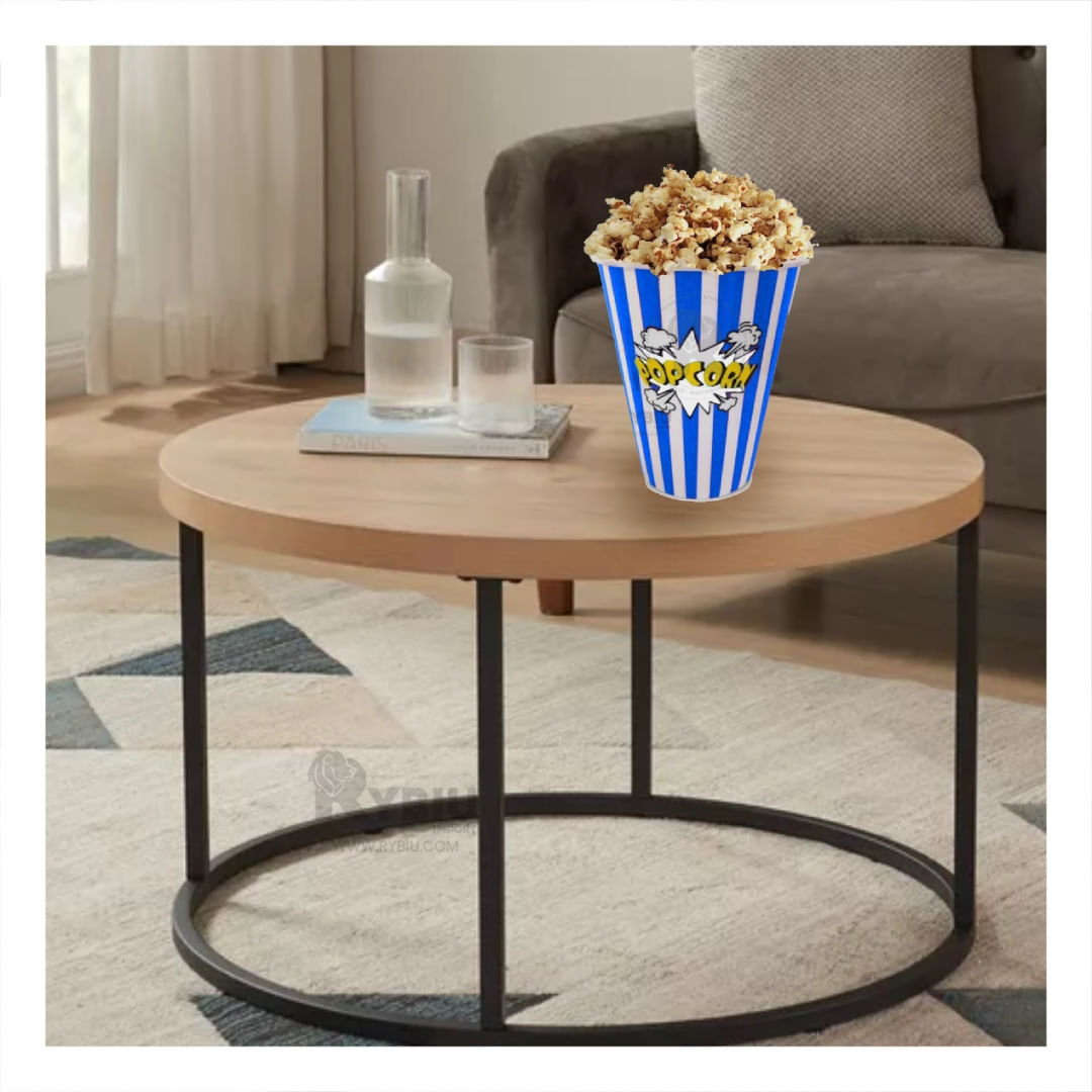 Cubeta de Cilindro Palomitas Fino en Azul Y+Papel de Regalo