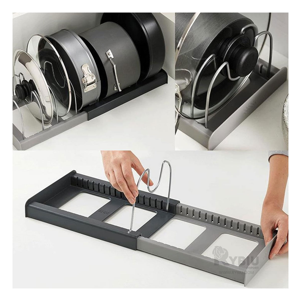 Soporte de Utensilios para la Cocina de Acero Y+Stickers