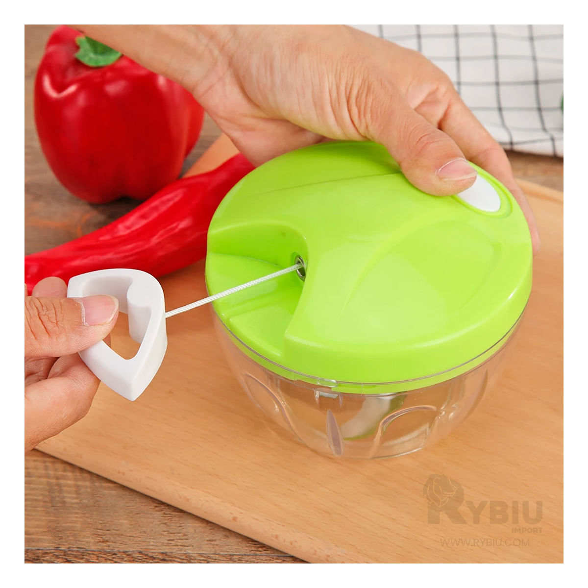 Picatodo Practico con Pita y Tapa Verde