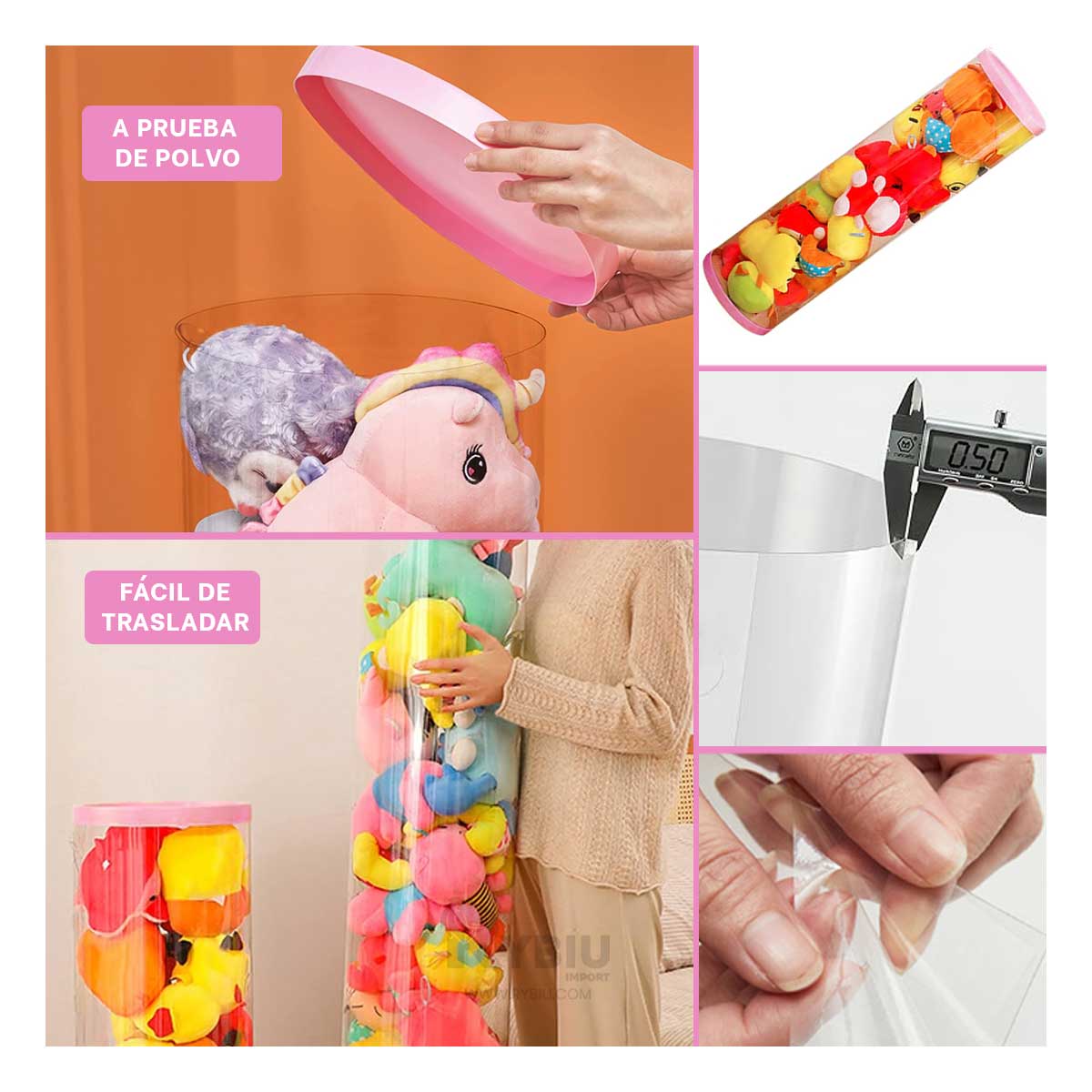 Cubo para Almacenar Juguetes en Rosada Y+Papel de Regalo