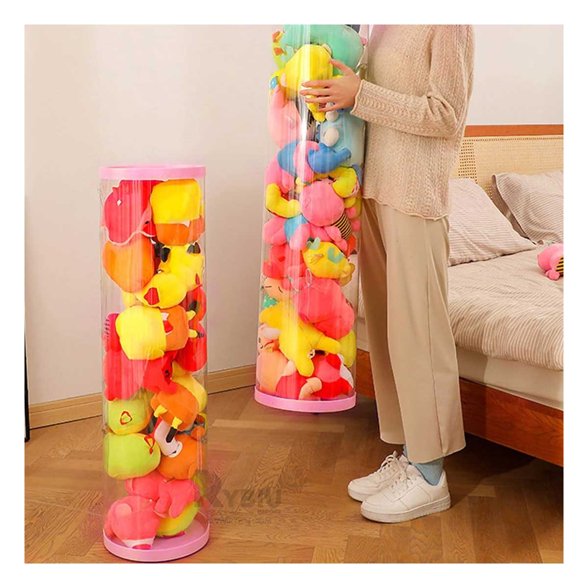 Contenedor Moderno y Practico Rosado Y+Post-it adhesivos