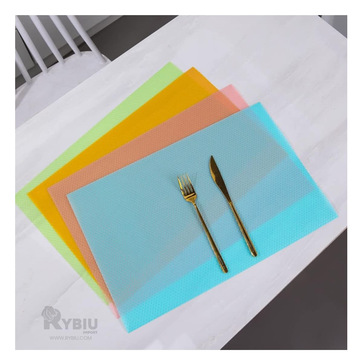 Tapetes Faciles de Limpiar en Naranja Y+Post-it adhesivos