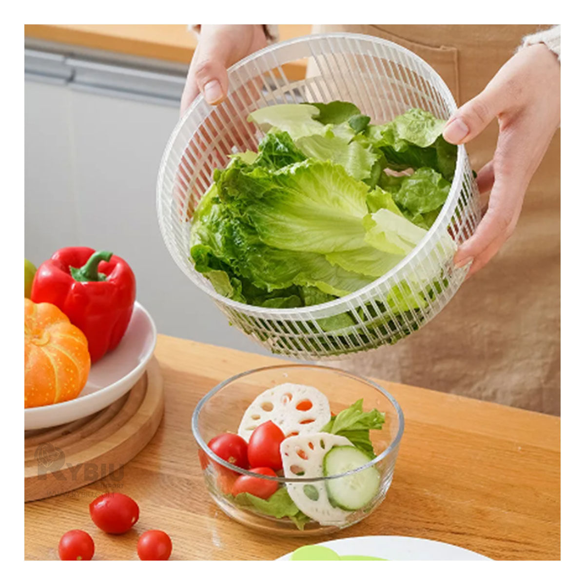 Escurridor Moderno de Verduras en Tono Blanco Y+Agendita