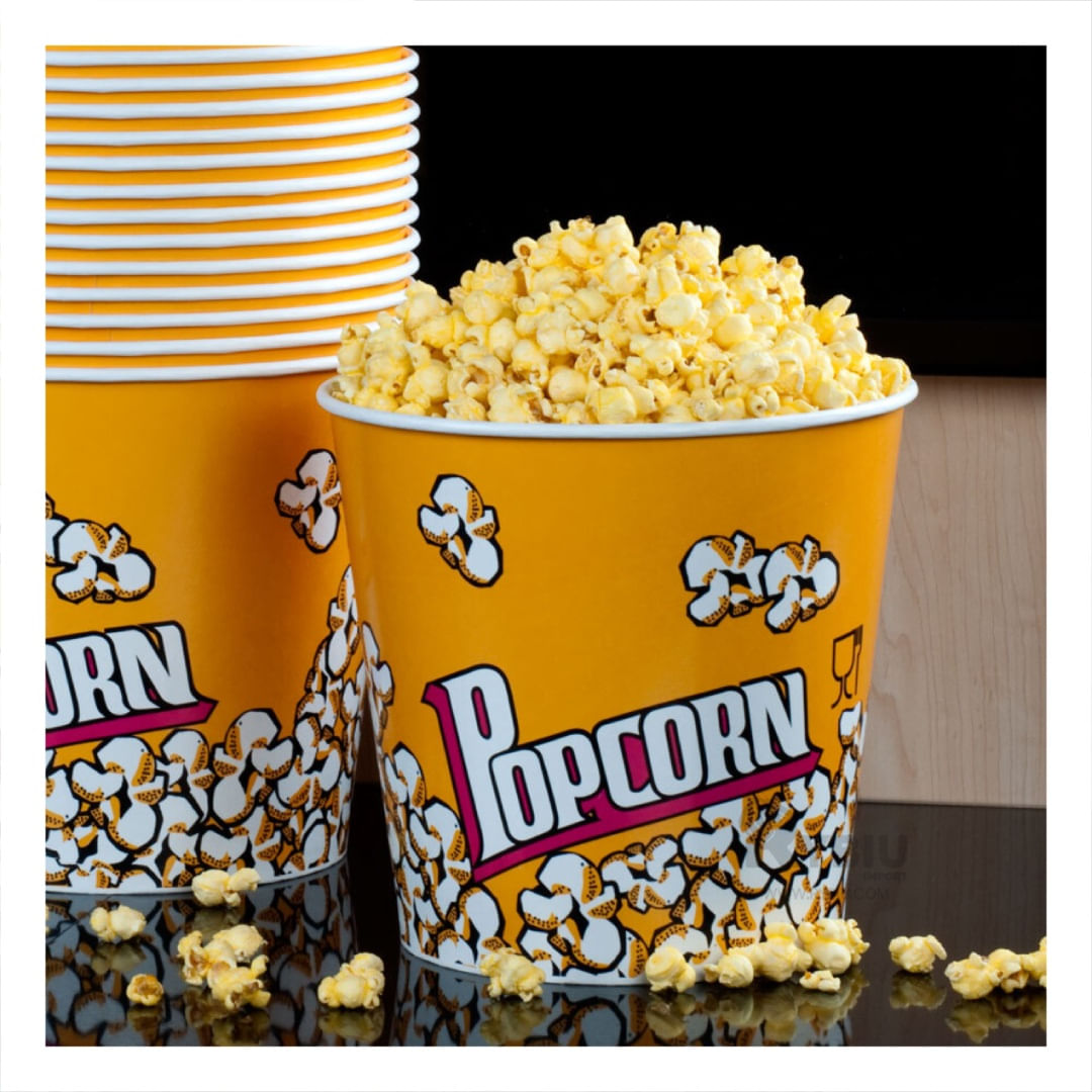 Cubeta de Envase en Tono Amarillo Y+Stickers